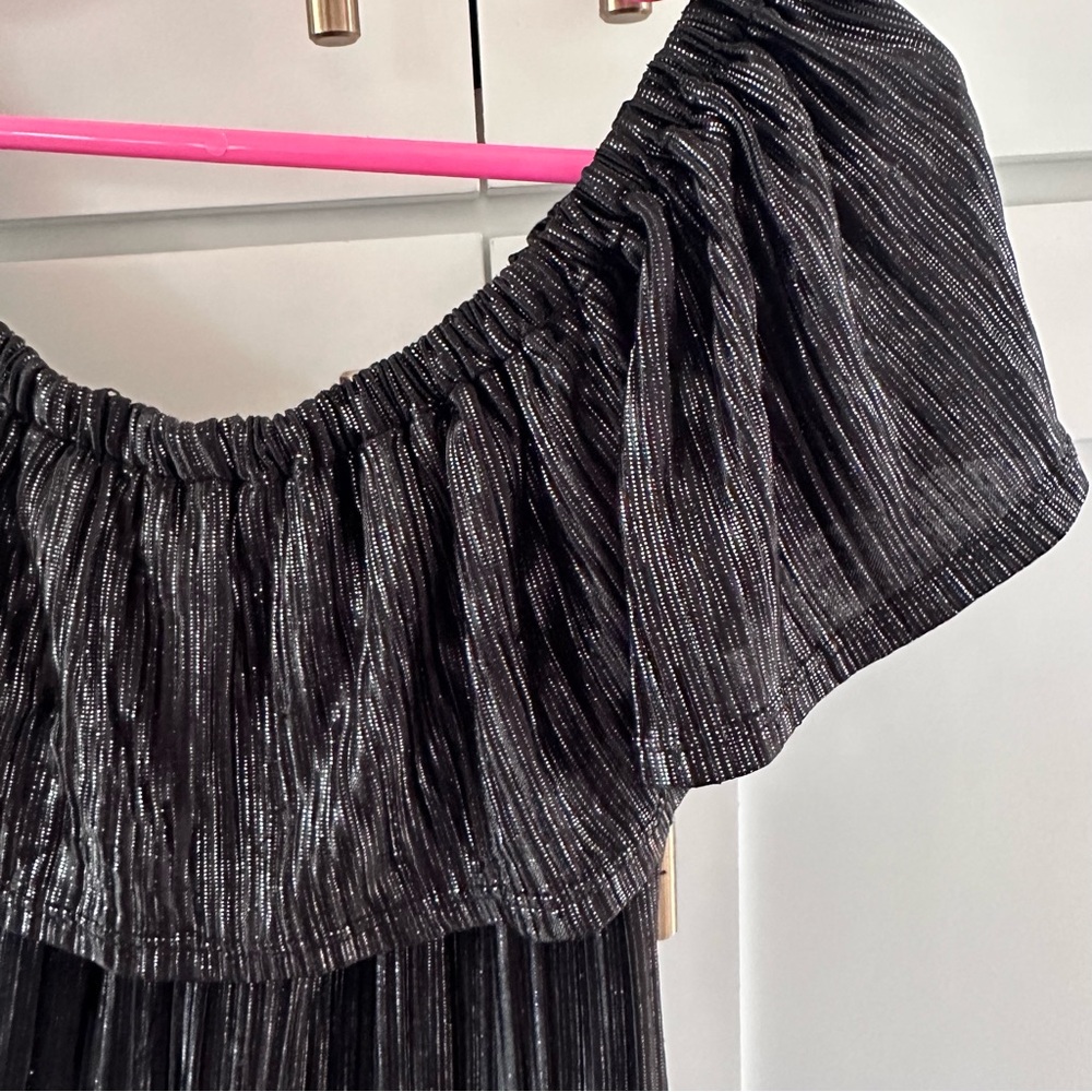 ART CLASS black pleated Ruffle Jumpsuit - Picture 5 of 7